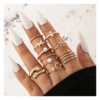 Jewels Galaxy Women Gold-Plated Stackable Finger Rings- XFN1012 - Image 2