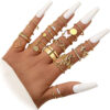 Jewels Galaxy Women Gold-Plated Stackable Finger Rings- XFN1013 - Image 4