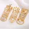 Jewels Galaxy Women Gold-Plated Stackable Finger Rings- XFN1013 - Image 3