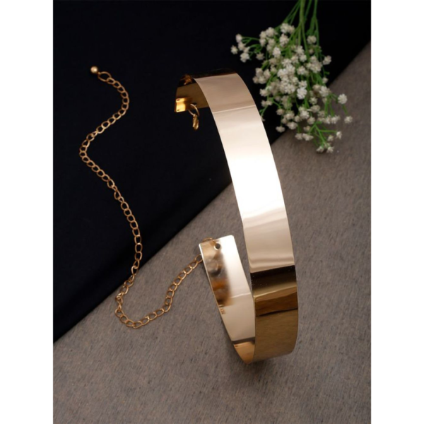 YouBella Jewellery Celebrity Inspired Adjustable Metal Plate Type Golden Kamarband Waist Belt (S-3)- JQY1005