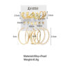 Jewels Galaxy Gold-Toned Circular Studs & Hoop Earrings- TBC1027 - Image 3