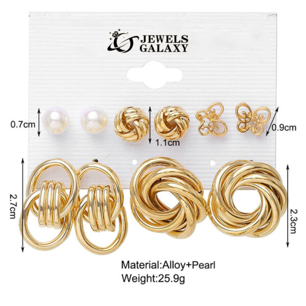 Jewels Galaxy Gold-Toned Daily Wear Stud Earrings- TBC1028 - Image 3