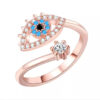 Salty Fashion Cute Evil Eye Adjustable Rose Gold Ring for Women- XFN1017 - Image 5