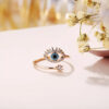 Salty Fashion Cute Evil Eye Adjustable Rose Gold Ring for Women- XFN1017 - Image 4