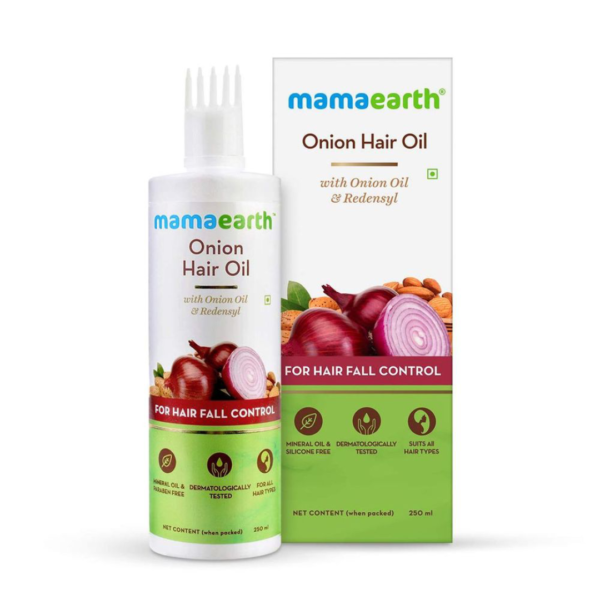 Mamaearth Onion Hair Oil for hair growth with Onion & Redensyl for Hair Fall Control- VEQ1021