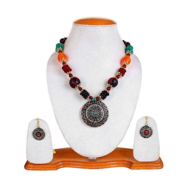 YouBella Stylish Afghani Tribal Jewellery Set For Women - Multicolour- FEP1001