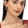 Voylla Kundan Gold Plated Brass Necklace Set- FEP1003 - Image 3