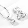 Designs & You Silver Plated Cubic Zirconia Studded Solitaire Pendant Set- FEP1004 - Image 6