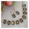 Necklace Set in Plastic Box With Small Card - Grey- FEP1006 - Image 2