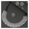 YouBella Silver-Plated Jewellery Set For Girls And Women - Silver- FEP1007 - Image 2