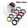 Jewels Galaxy Seamless Elastic Multicolor 20 Pcs Hair Ties- EYG1007 - Image 2