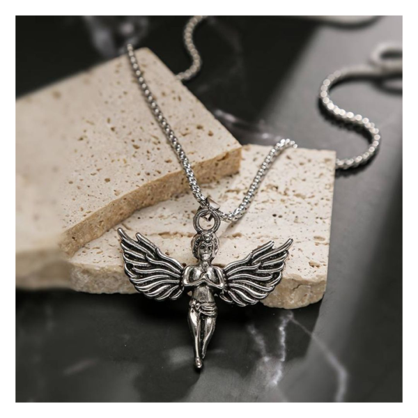 Salty Men Alpha Greek Angel Silver Chain- BUU1005