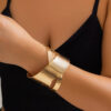 Jewels Galaxy Gold Plated Fashionable Asymmetrical Cuff Bracelet- WKW1017 - Image 5