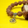 Seetara 5 Mukhi Rudraksha Bracelet with Om Charm - Natural Brown | One Size- WKW1019 - Image 3