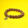 Seetara 5 Mukhi Rudraksha Bracelet with Om Charm - Natural Brown | One Size- WKW1019 - Image 4