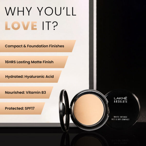 Lakme Compact Powder - Classic Ivory | Long Lasting- MPR1009 - Image 3