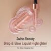 Swiss Beauty Drop & Glow Liquid Highlighter With Dewy Finish, Shade- Light Pink- LPC1009 - Image 2