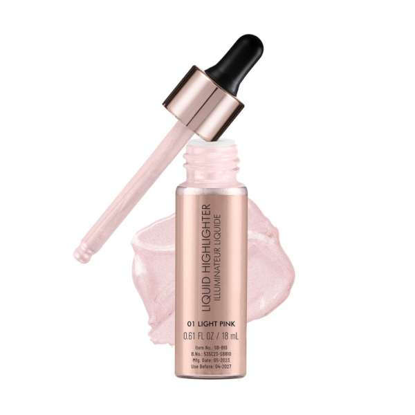 Swiss Beauty Drop & Glow Liquid Highlighter With Dewy Finish, Shade- Light Pink- LPC1009