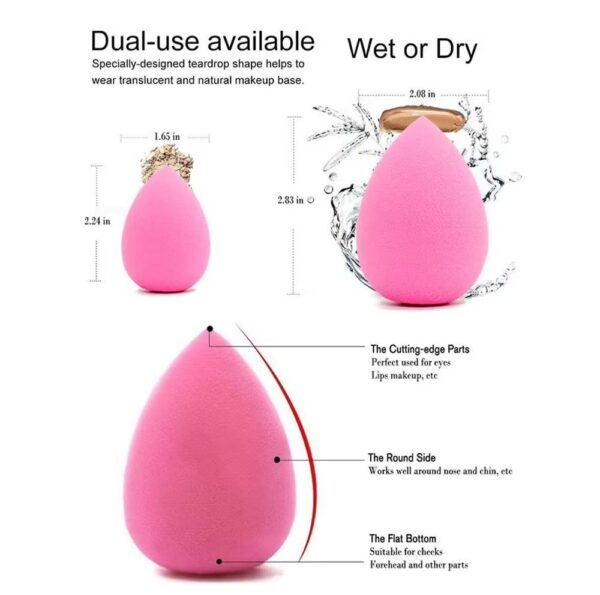 Bronson Professional Pink Ultimate Classic Beauty Blender Makeup Sponge- AVT1001 - Image 3