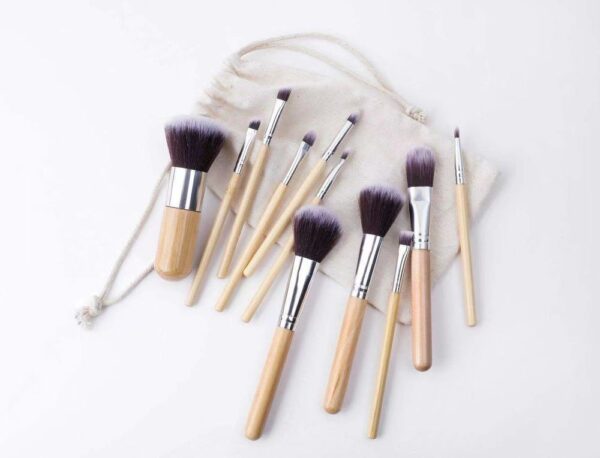 Bronson Professional Soft Bristles Makeup Brush Set With Pouch- AVT1004 - Image 2