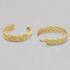 Rubans Gold-Toned Contemporary Half Hoop Earrings- TBC1031 - Image 2