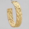 Rubans Gold-Toned Contemporary Half Hoop Earrings- TBC1031 - Image 3