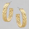 Rubans Gold-Toned Contemporary Half Hoop Earrings- TBC1031 - Image 5