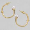 Rubans Gold-Toned Circular Half Hoop Earrings- TBC1032 - Image 2