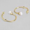 Rubans Gold-Toned Circular Half Hoop Earrings- TBC1032 - Image 3