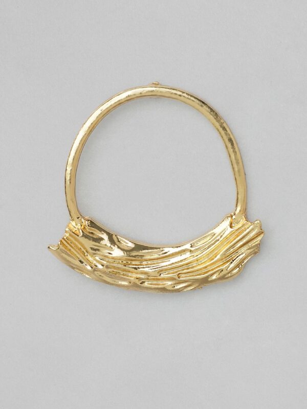 Rubans Gold-Toned Handcrafted Classic Drop Earrings- TBC1033 - Image 2