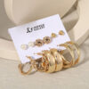 Jewels Galaxy Gold-Toned Daily Wear Studs & Hoop Earrings- TBC1034 - Image 2