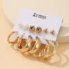 Jewels Galaxy Gold-Toned Daily Wear Studs & Hoop Earrings- TBC1034 - Image 3