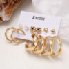 Jewels Galaxy Gold-Toned Daily Wear Studs & Hoop Earrings- TBC1034 - Image 5