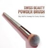 Swiss Beauty Compact Powder Brush, Silver- AVT1013 - Image 2