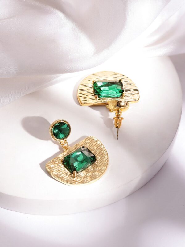 Rubans Gold-Plated Contemporary Drop Earrings- TBC1043 - Image 5