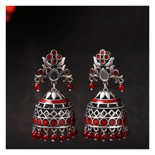 Voylla Rangabati Cutwork and Beads Earrings- TBC1046