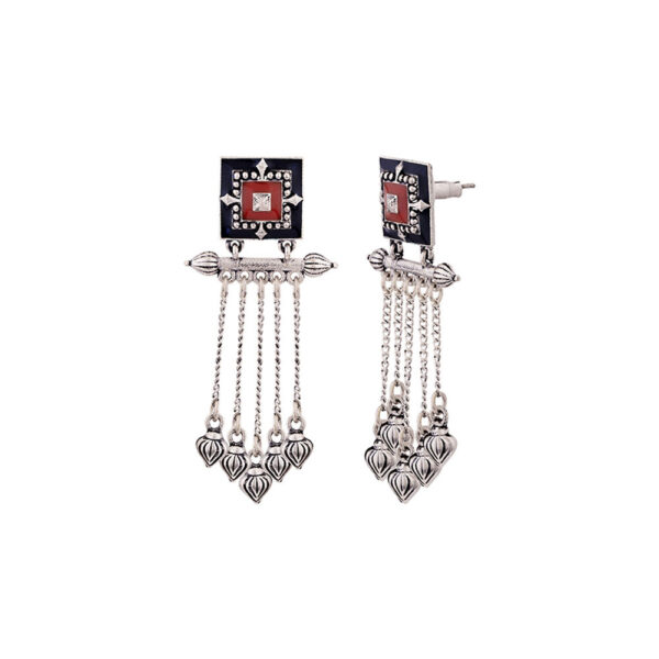 Voylla Mandala Rangoli Inspired Tassels Earrings- TBC1048