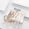 Jewels Galaxy Gold-Toned Circular Studs & Hoop Earrings (1 Pack 18 Pieces)- TBC1052 - Image 2