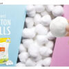 Tulips Cotton White Balls Bag- QBH1009 - Image 3