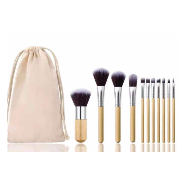 Bronson Professional Soft Bristles Makeup Brush Set With Pouch- XJV1003