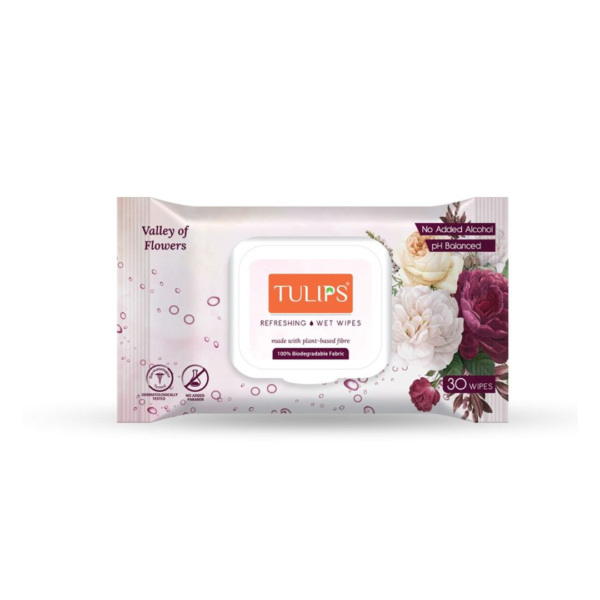 Tulips Refreshing Wet Wipes Valley of Flowers LID- QBH1017