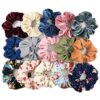 Bronson Professional Hair Scrunchies, Hair Bands Satin, Velvet, Chiffon, Cotton - (Mix Colour)- RTZ1007 - Image 3