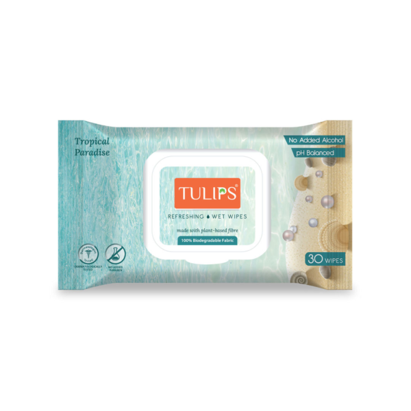 Tulips Refreshing Wet Wipes Tropical Paradise LID- QBH1021