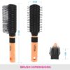 Vega Mini Flat Hair Brush For Men & Women- RTZ1008 - Image 3