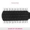 Vega Mini Flat Hair Brush For Men & Women- RTZ1008 - Image 5