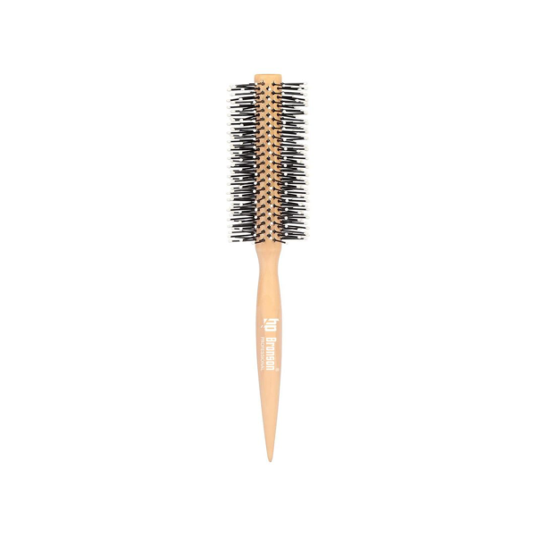 Bronson Professional Round Hair Brush Wooden For Quick Curls, Waves And Volume To Hair- RTZ1010