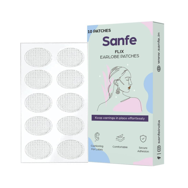 Sanfe Invisible Earlobe Patches For Pierced Ears Perfect For Torn & Stretched Piercings Ear Lobes- XJV1013