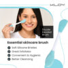 Silicone Face Mask Applicator & Lip Cleansing Brush Made With Ultra Hygienic Soft Silicone bristle for Gentle Exfoliation (Turquoise)- QBH1029 - Image 3