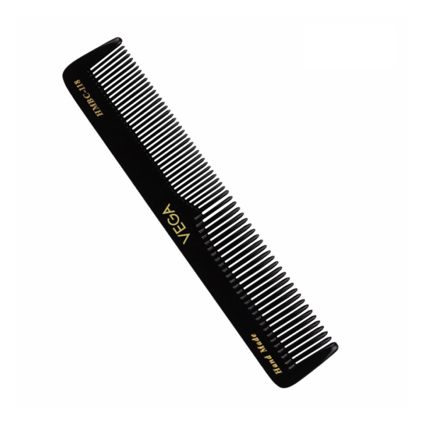 Vega Graduated Dressing Hair Comb,for Men and Women, Black,Handmade, (HMBC-118)- RTZ1016