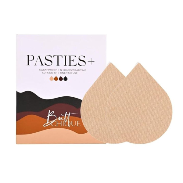 "Buttchique Stick-On Pasties For Complete Coverage (Pack Of 10 Pairs, Sand) - "